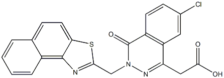 3,4-Dihydro-7-chloro-3-(naphtho[1,2-d]thiazol-2-ylmethyl)-4-oxophthalazine-1-acetic acid 结构式