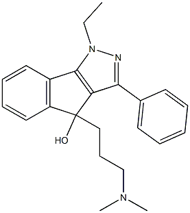 1,4-Dihydro-4-(3-dimethylaminopropyl)-1-ethyl-3-phenylindeno[1,2-c]pyrazol-4-ol|