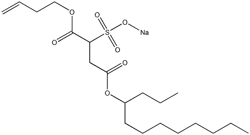 2-(Sodiosulfo)succinic acid 4-dodecyl 1-(3-butenyl) ester Struktur