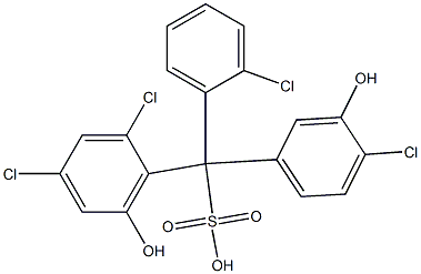 (2-Chlorophenyl)(4-chloro-3-hydroxyphenyl)(2,4-dichloro-6-hydroxyphenyl)methanesulfonic acid Structure