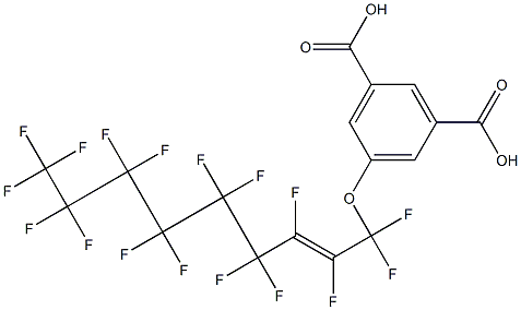 5-[(Heptadecafluoro-2-nonenyl)oxy]isophthalic acid,,结构式