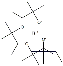 Titanium(IV)tetrakis(1,1-dimethylpropoxide) Structure