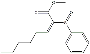 (2E)-2-Phenylsulfinyl-2-octenoic acid methyl ester Struktur