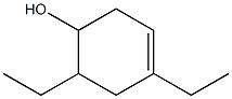 4,6-ジエチル-3-シクロヘキセン-1-オール 化学構造式