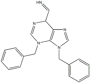 (3-Benzyl-9-benzyl-3,6-dihydro-9H-purine)-6-methanimine Struktur