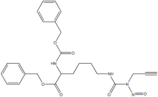 1-(2-Propynyl)-1-nitroso-3-[5-[[(benzyloxy)carbonyl]amino]-5-[(benzyloxy)carbonyl]pentyl]urea Struktur