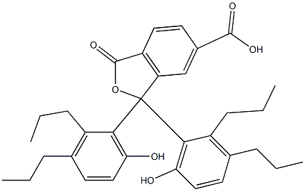 1,3-Dihydro-1,1-bis(6-hydroxy-2,3-dipropylphenyl)-3-oxoisobenzofuran-6-carboxylic acid Struktur