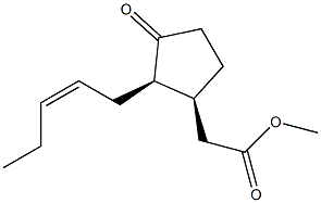 2-[(1S,2R)-2-[(Z)-2-Pentenyl]-3-oxocyclopentyl]acetic acid methyl ester Struktur