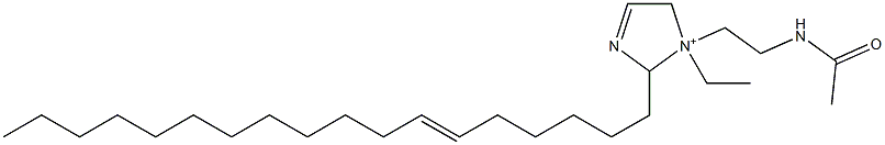1-[2-(Acetylamino)ethyl]-1-ethyl-2-(6-octadecenyl)-3-imidazoline-1-ium Struktur