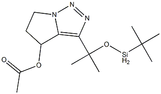 3-(tert-Butyldimethylsiloxymethyl)-4-acetoxy-5,6-dihydro-4H-pyrrolo[1,2-c][1,2,3]triazole Struktur