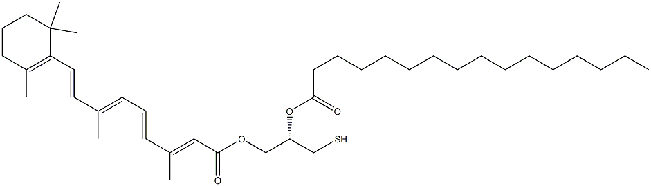 (2S)-2-Palmitoyloxy-3-[[9-(2,6,6-trimethyl-1-cyclohexenyl)-3,7-dimethyl-1-oxo-2,4,6,8-nonatetren-1-yl]oxy]-1-propanethiol Structure