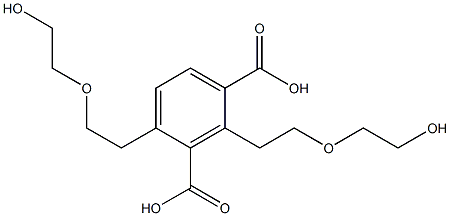 2,4-Bis(5-hydroxy-3-oxapentan-1-yl)isophthalic acid 结构式