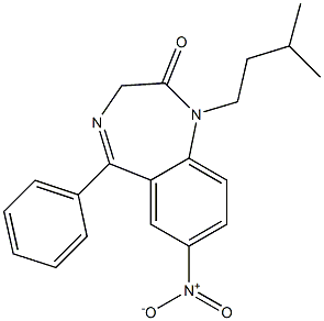  7-Nitro-1-isopentyl-5-(phenyl)-1H-1,4-benzodiazepin-2(3H)-one