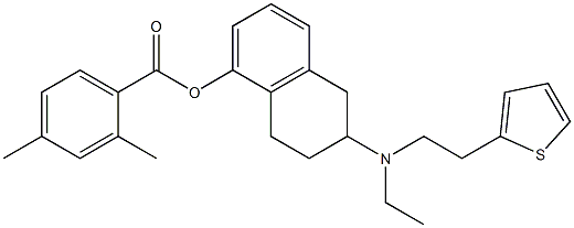 2,4-Dimethylbenzoic acid 2-[ethyl[2-(2-thienyl)ethyl]amino]tetralin-5-yl ester Structure