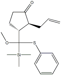 (2S,3R)-2-(2-Propen-1-yl)-3-[methoxy(phenylthio)(trimethylsilyl)methyl]cyclopentanone 结构式