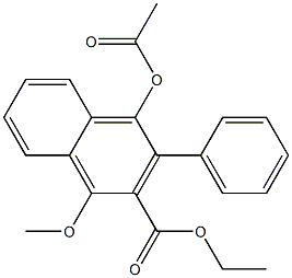 1-Acetoxy-2-phenyl-3-(ethoxycarbonyl)-4-methoxynaphthalene Structure
