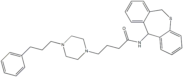 4-[4-(3-Phenylpropyl)-1-piperazinyl]-N-[(6,11-dihydrodibenzo[b,e]thiepin)-11-yl]butyramide Structure