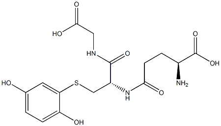(S)-2-Amino-5-[[(S)-1-[[(carboxymethyl)amino]carbonyl]-2-[(2,5-dihydroxyphenyl)thio]ethyl]amino]-5-oxovaleric acid Structure