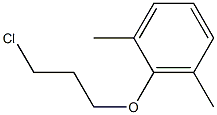1-(3-クロロプロポキシ)-2,6-ジメチルベンゼン 化学構造式