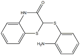 2-(2-アミノフェニルチオ)-2H-1,4-ベンゾチアジン-3(4H)-オン 化学構造式