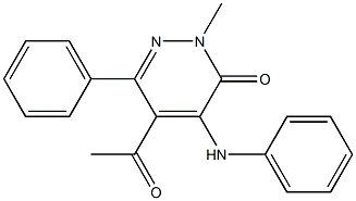 2-Methyl-4-anilino-5-acetyl-6-phenylpyridazin-3(2H)-one