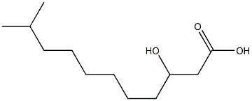 3-Hydroxy-10-methylundecanoic acid Structure