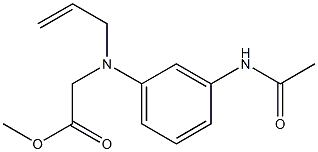 (3-Acetylamino-N-allylanilino)acetic acid methyl ester,,结构式