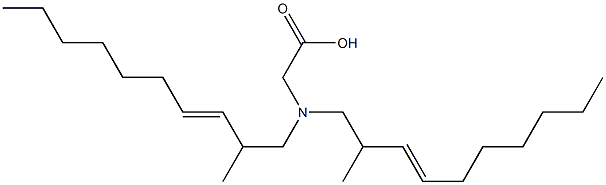 N,N-Bis(2-methyl-3-decenyl)aminoacetic acid Structure