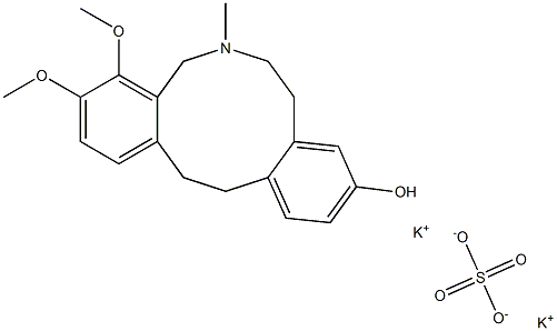 5,6,7,8,13,14-Hexahydro-3,4-dimethoxy-6-methyldibenz[c,g]azecin-10-ol sulfuric acid potassium salt,,结构式