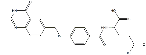 (2S)-2-[4-[N-[(3,4-Dihydro-2-methyl-4-oxoquinazolin)-6-ylmethyl]amino]benzoylamino]glutaric acid Structure