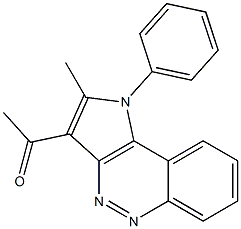 3-Acetyl-2-methyl-1-phenyl-1,4,5-triaza-1H-benz[e]indene,,结构式