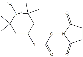 2,2,6,6-Tetramethyl-4-[(2,5-dioxo-1-pyrrolidinyl)oxycarbonylamino]piperidine-1-oxide Structure