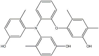 N,N-Bis(3-hydroxy-6-methylphenyl)-2-(5-hydroxy-2,4-dimethylphenoxy)benzenamine Structure