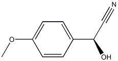(S)-α-ヒドロキシ-4-メトキシベンゼンアセトニトリル 化学構造式