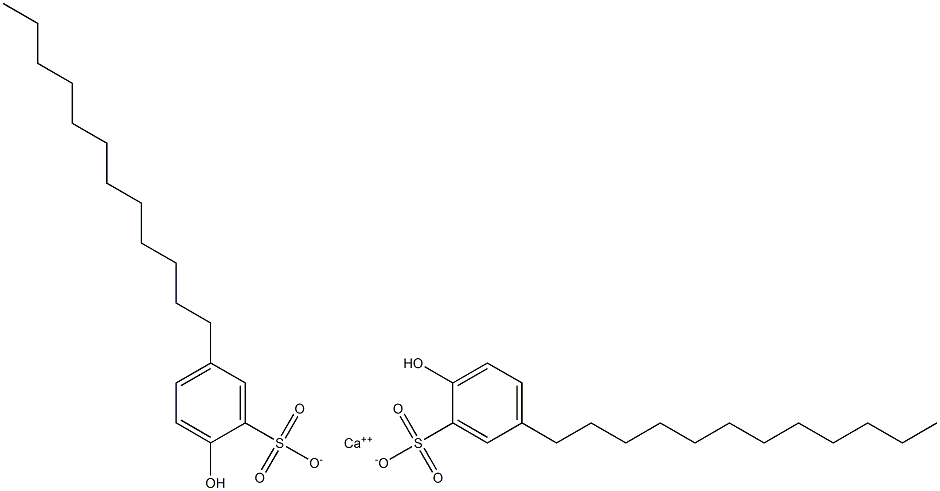 Bis(2-hydroxy-5-dodecylbenzenesulfonic acid)calcium salt,,结构式