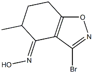 3-Bromo-4,5,6,7-tetrahydro-5-methyl-1,2-benzisoxazol-4-one oxime Struktur