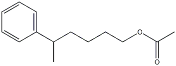 Acetic acid 5-phenylhexyl ester Structure