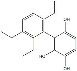 3-(2,3,6-Triethylphenyl)benzene-1,2,4-triol Structure