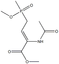 (Z)-2-(Acetylamino)-4-[methoxy(methyl)phosphinyl]-2-butenoic acid methyl ester 结构式