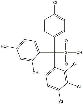  (4-Chlorophenyl)(2,3,4-trichlorophenyl)(2,4-dihydroxyphenyl)methanesulfonic acid