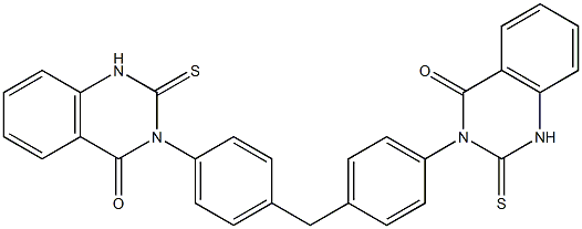 3,3'-[Methylenebis(4,1-phenylene)]bis[1,2-dihydro-2-thioxoquinazolin-4(3H)-one] 结构式