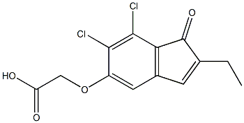 [[6,7-Dichloro-2-ethyl-1-oxo-1H-inden-5-yl]oxy]acetic acid Structure