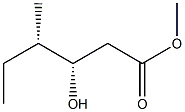 (3S,4S)-3-Hydroxy-4-methylhexanoic acid methyl ester Structure