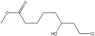 8-Chloro-6-hydroxyoctanoic acid methyl ester Structure