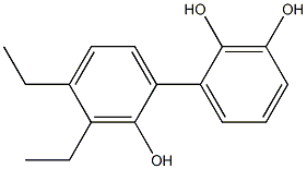 3',4'-Diethyl-1,1'-biphenyl-2,2',3-triol,,结构式