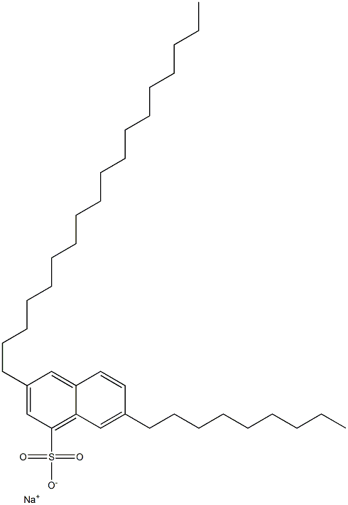 7-Nonyl-3-octadecyl-1-naphthalenesulfonic acid sodium salt,,结构式