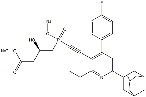 (3R)-4-[[[4-(4-Fluorophenyl)-2-isopropyl-6-(1-adamantyl)-3-pyridinyl]ethynyl]sodiooxyphosphinyl]-3-hydroxybutyric acid sodium salt