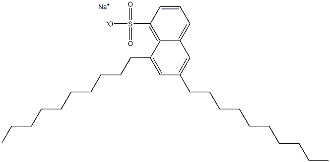 6,8-Didecyl-1-naphthalenesulfonic acid sodium salt Struktur