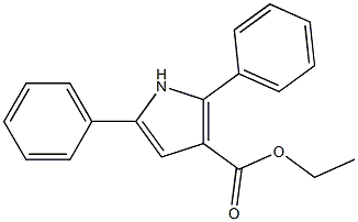 2,5-Diphenyl-1H-pyrrole-3-carboxylic acid ethyl ester,,结构式