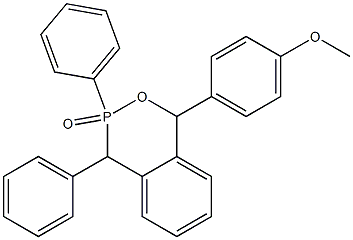 1-(4-Methoxyphenyl)-3,4-diphenyl-3,4-dihydro-1H-2,3-benzoxaphosphorin 3-oxide,,结构式